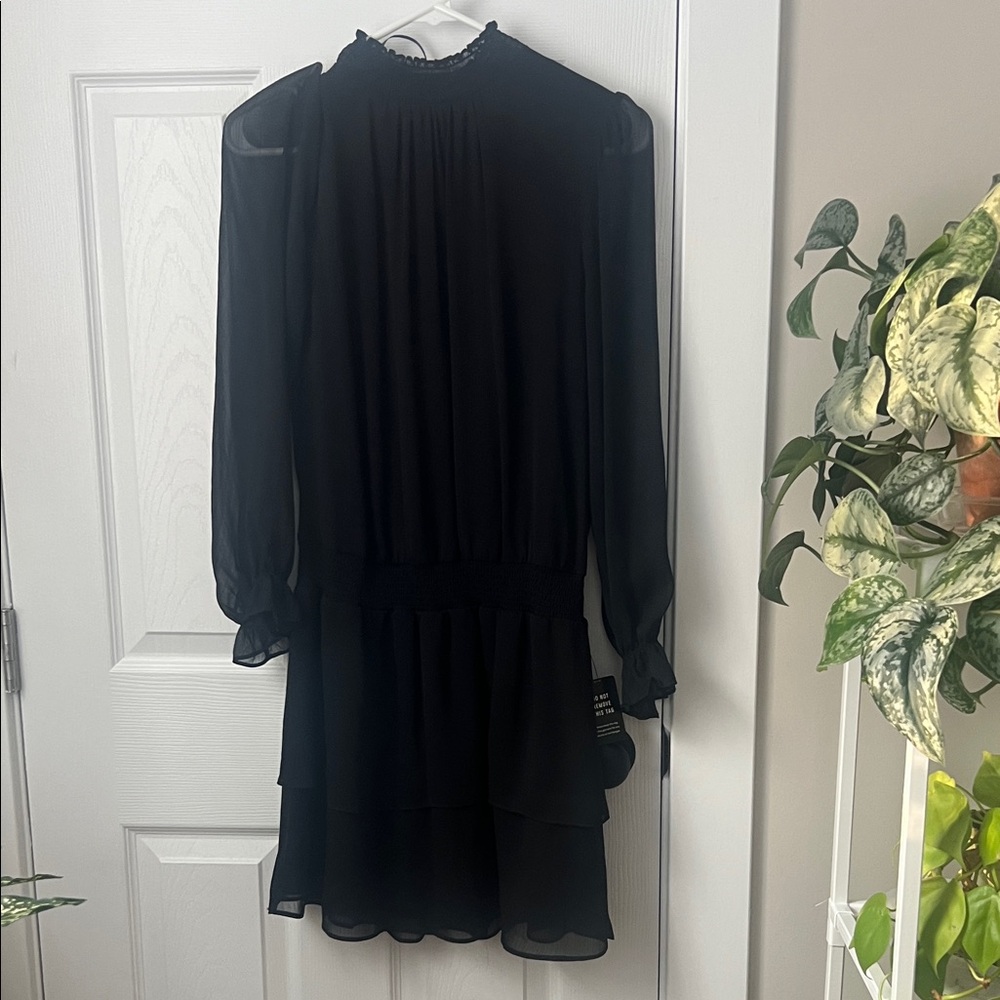Express Black Long Sleeve Dress